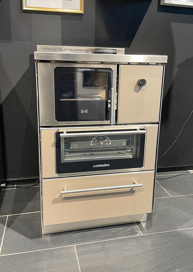 Küchenherd - Artecalore "RXSMB 50" Edelstahl mit Auflagen in "Sand"